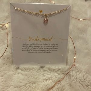 Pink Gemstone Bridesmaid Necklace